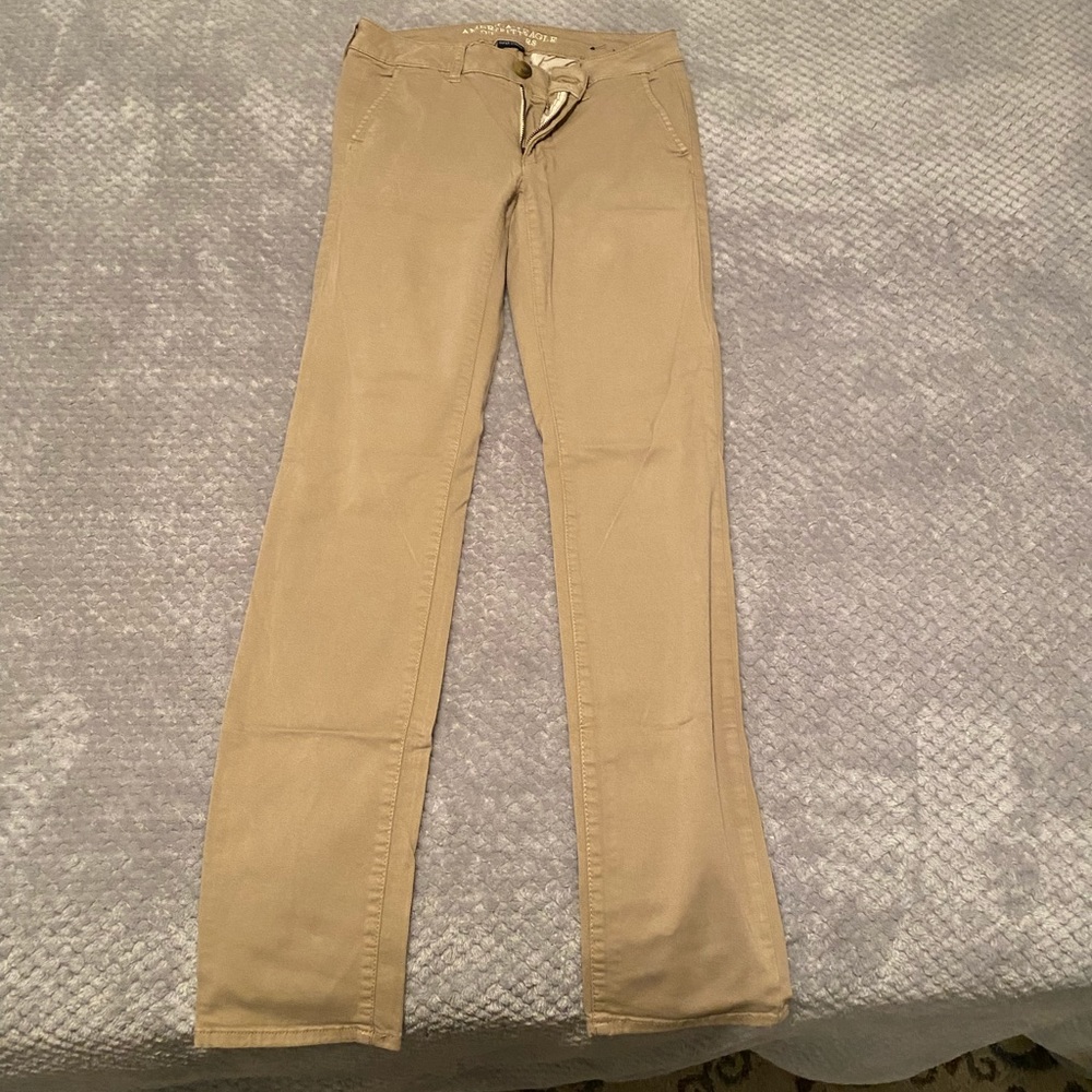 American Eagle Skinny Khaki Pants 6 Extra-Long